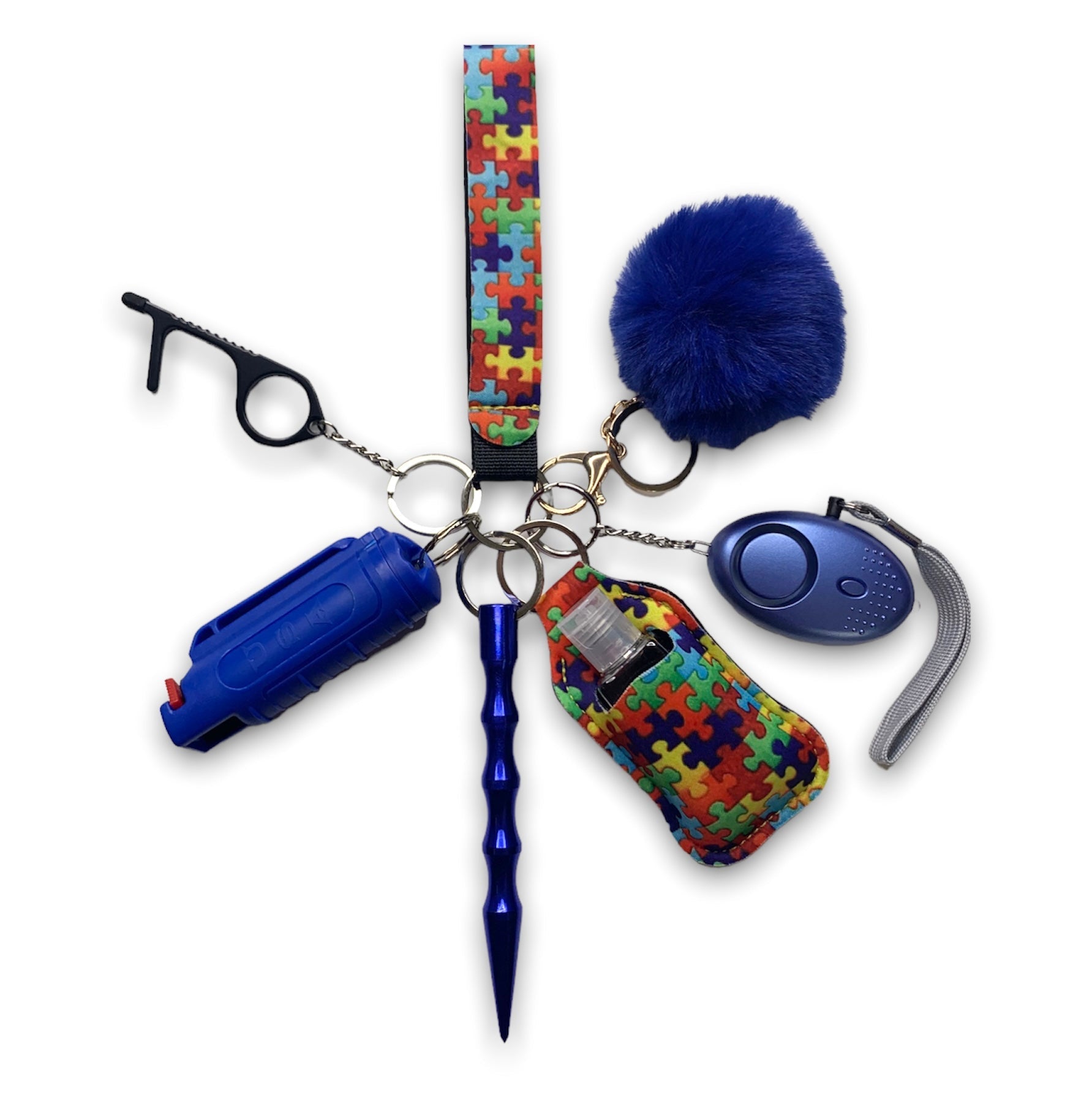 Blue Flower Self Defense Keychain- 9pcs – Carlinalashes